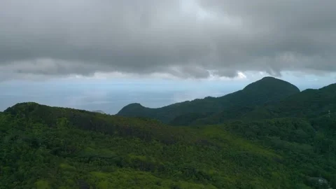 Breathtaking drone views of the Seychelles Stock Footage 155012939