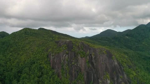 Breathtaking drone views of the Seychelles Stock Footage 155013001