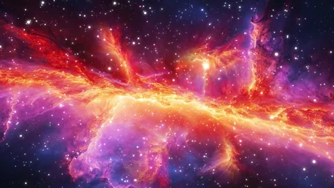 A breathtaking explosion of cosmic energy lights up the universe Stock Footage 306942475