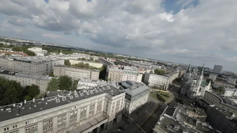Breathtaking FPV Drone Flight Over Warsaw, Poland Stock Footage 282623154