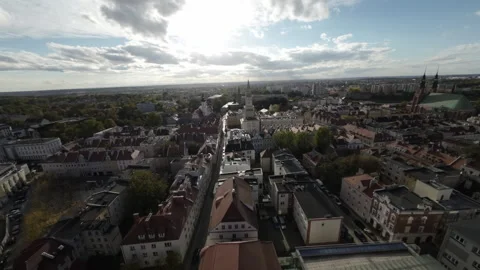Breathtaking FPV Drone Flight Over the Old Town of Warsaw Stock Footage 289040640