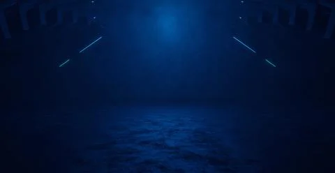 Breathtaking Modern Dark Smoke Bright Blue Indoor Illustration Banner Backgro 库存插图