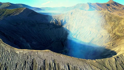 Breathtaking Mount Bromo Volcano Sunrise Landscape Aerial View Видео 339359245