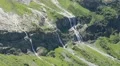 Breathtaking mountain landscape, beautiful running waterfalls HD Footage