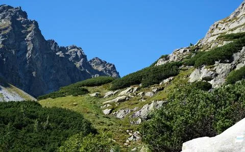 Breathtaking mountain landscape, hiking concept Stock Photos