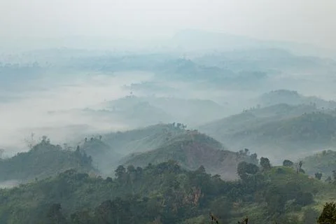 Breathtaking natural view of Sajek's cloud hills Stock Photos