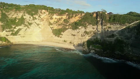 Breathtaking Ocean Cliffs and Diamond Rock Pinnacle Aerial 動画素材 339450957