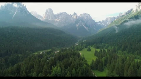 Breathtaking Panoramic Mountain View – Aerial Landscape Footage Stock Footage 304965085