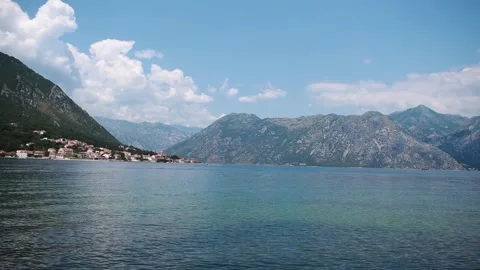A breathtaking panoramic view of the Bay of Kotor Stock Footage 297189266