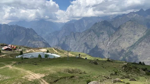 Breathtaking panoramic view of the Himalayan mountains Stock Footage 336946182
