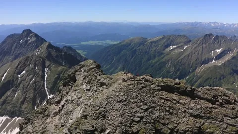 Breathtaking Panoramic View from the Mountain Peak Stock Footage 323843012