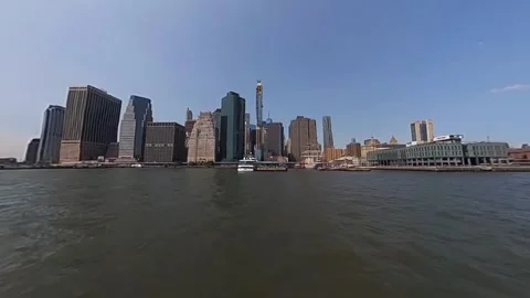 Breathtaking Panoramic View of the New York City Skyline Set Against the Stock-Footage 291023259