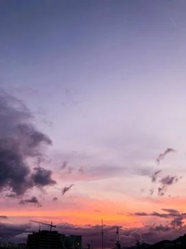 Breathtaking panoramic view of the sky featuring the perfect harmony of colors Stock Photos