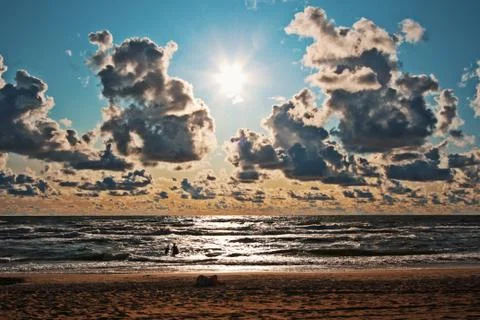Breathtaking seashore with the sunlight Foto stock