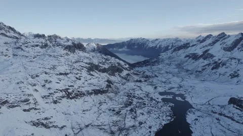 Breathtaking snowy mountains Video stock 170194669