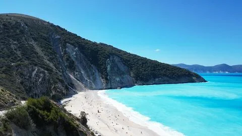 Breathtaking Stunning Beach View Featuring Crystal Clear Water and Scenic, Stock Photos