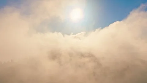 Breathtaking Sunlight Beautifully Breaking Through the Clouds Up Above Stock Footage 320061285
