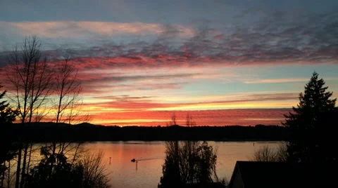 Breathtaking Sunset with Venus Stock Footage 48419759