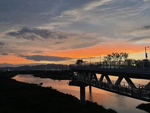 Breathtaking sunset view 스톡 사진