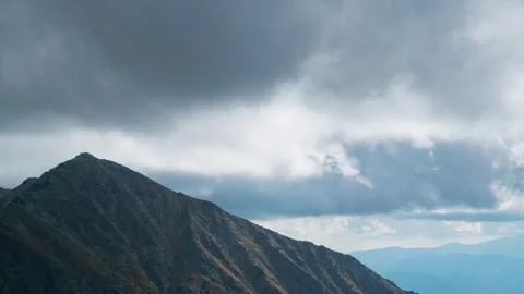 Breathtaking Tatra Mountains Timelapse with Clouds and Valleys Stock Footage 308189772