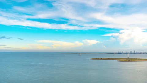 Breathtaking Time Lapse of Sea Sunset Scenery Along Hainan Island Coastline Video stock 319994490
