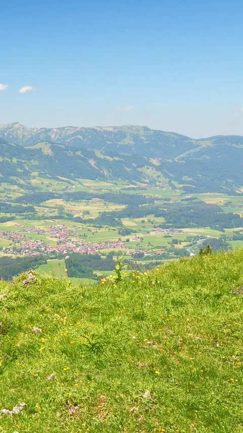 Breathtaking Timelapse of Spring in the Alps with Rolling Hills, Majestic Mou Stock Footage 309233528