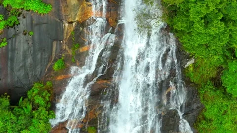 Breathtaking tropical forest waterfall. Stock Footage 250142680