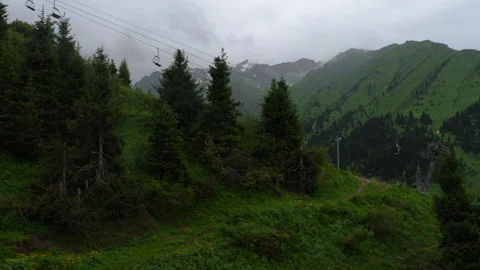 Breathtaking view from above of forested mountain slopes Stock Footage 324524392