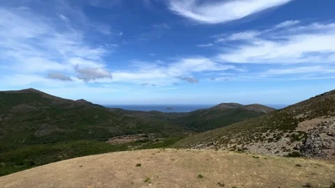 Breathtaking view of cap corse from viewpoint in northern corsica Stock Footage 277513996