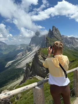 A breathtaking view of the Dolomite mountains Stock Photos