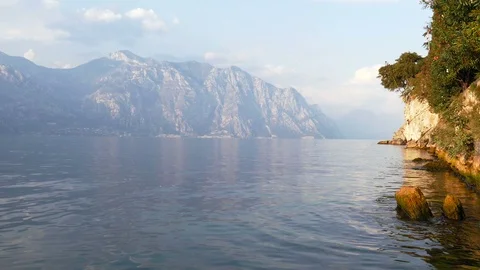 Breathtaking view of Lake Garda Stock Footage 98183611