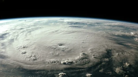 Breathtaking view of a menacing hurricane from space. Stock Footage