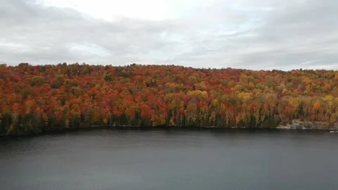 Breathtaking View a Nature's Colored Spectacle in Autumn Stock Footage 179019496