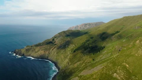 Breathtaking View Of Steep Cliffs. Aerial Drone Shot Stock Footage 253487578