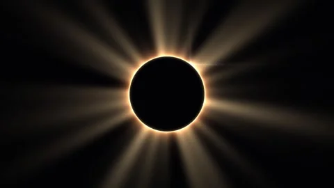 A breathtaking view of a total solar eclipse showing the glowing sun corona.. Stock Footage 347465444