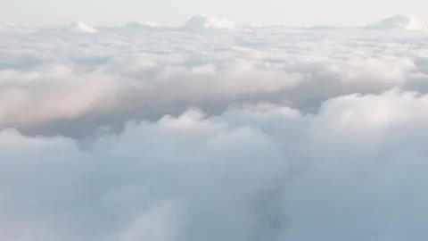 Breathtaking views during a Gran Canaria to Tenerife flight at sunrise Stock Footage 302406832