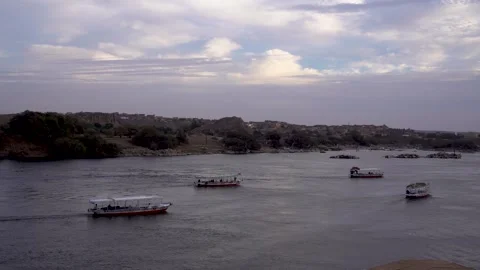 Breathtaking Views of the Nile River in Aswan Egypt for Travel Enthusiasts Stock Footage 317931853