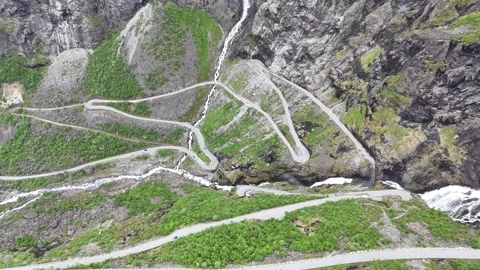 Breathtaking Views from Trollstigen Road Stock Footage 341154951