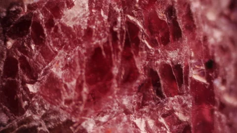 Brecciated Jasper Examination under Microscope with Detailed Visualization Stock Footage 278183516