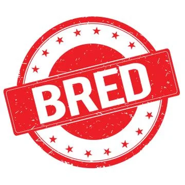 BRED stamp sign red Stock Illustration