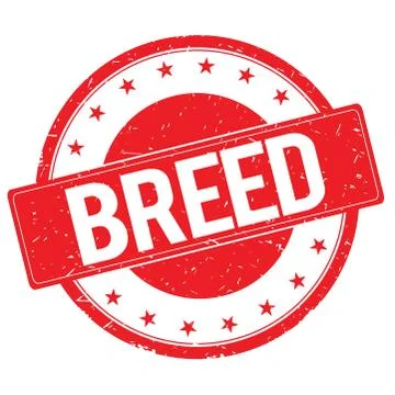 BREED stamp sign red Stock Illustration