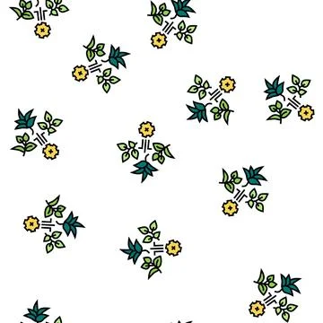 Breeding varieties of tea vector seamless pattern Illustrazione stock