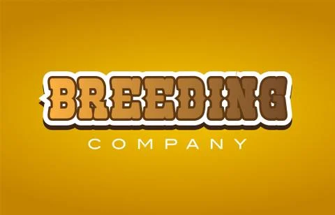 Breeding western style word text logo design icon company 스톡 일러스트