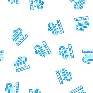 Breeze air clean vector seamless pattern Illustrazione stock