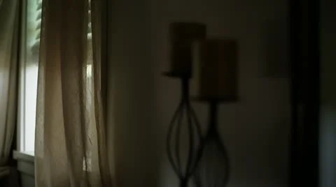 Breeze Blowing Window Curtains 動画素材 21780999