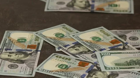 A breeze blows dollars Stock Footage 282670080