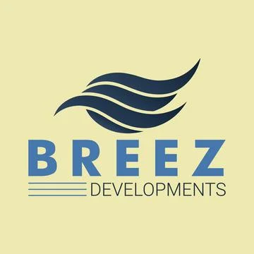 Breeze development simple-minimalist logo design Stock Illustration