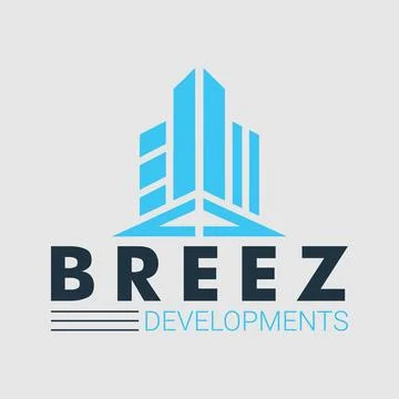 Breeze development simple-minimalist logo design Illustrazione stock