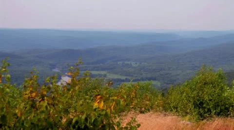 Breeze overlooking mountains Stock Footage 20482744