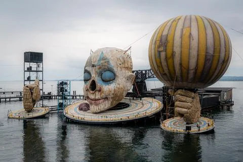 Bregenz, Austria, Opera Stage on Bodensee (Lake Constance) Bregenzer Festsp.. Stock Photos